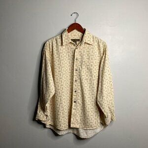 Y2K vintage cream button up size large
